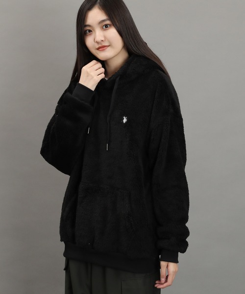U.S. POLO ASSN.(ユーエスポロアッスン)の「U.S. POLO ASSN. / ユーエスポロアッスン 別注 コラボ ボア フリース プル パーカー(パーカー・メンズ・ホワイト/ブラック/ネイビー/グレイッシュベージュ・MEDIUM/LARGE)」の9枚目の写真