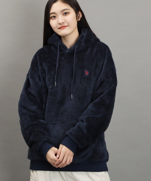 U.S. POLO ASSN.(ユーエスポロアッスン)の「U.S. POLO ASSN. / ユーエスポロアッスン 別注 コラボ ボア フリース プル パーカー(パーカー・メンズ・ホワイト/ブラック/ネイビー/グレイッシュベージュ・MEDIUM/LARGE)」の17枚目の写真