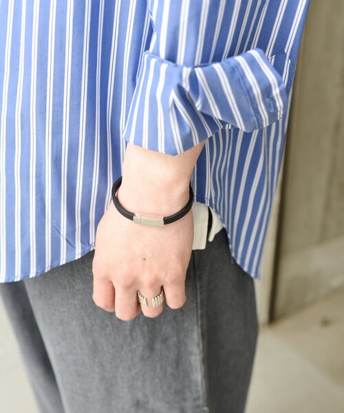 SHIPS any（シップス エニィ）の「SHIPS any: レザー マグネット ブレスレット 2◇（ブレスレット・メンズ・ブラウン/ブラック・ONE SIZE）」の6枚目の写真