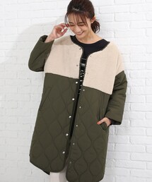 SHOO・LA・RUE | ボア切替キルティング中綿コート(その他アウター)