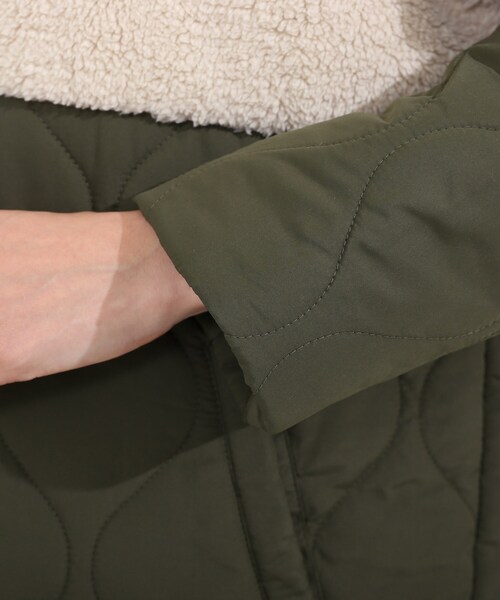 SHOO・LA・RUE（シューラルー）の「◆ボア切替キルティング中綿コート（その他アウター・レディース・ブラック/カーキ/サンドベージュ・03/02/04）」の12枚目の写真
