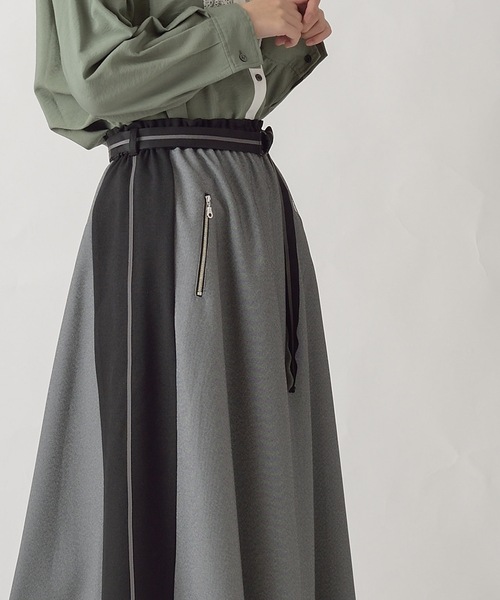 La SRIC(ラスリック)の「La SRIC / サイドラインフレアSK(スカート・レディース・グレー/アイボリー・38)」の18枚目の写真