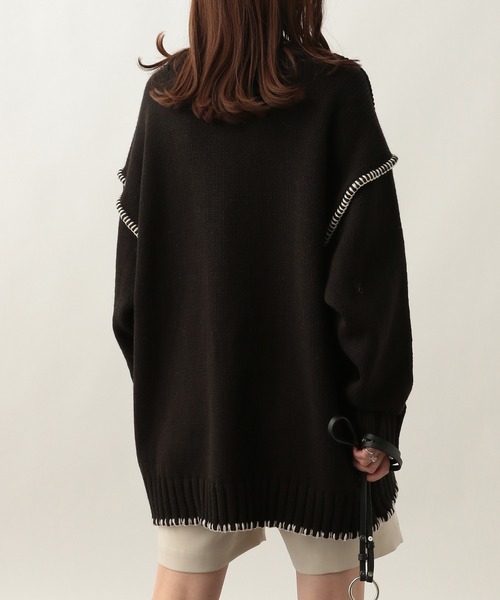 Heather（ヘザー）の「アウトリンキングニット  259743（ニット/セーター・レディース・ブラック/グリーン/アイボリー・FREE）」の8枚目の写真