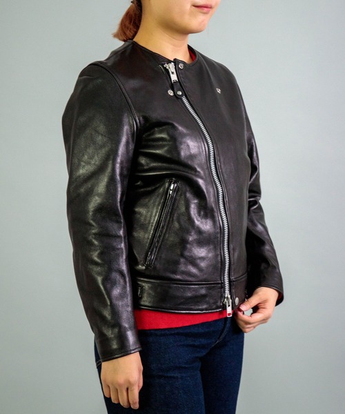 OMNIGOD womens / オムニゴッド] ラムレザー ライダースジャケット