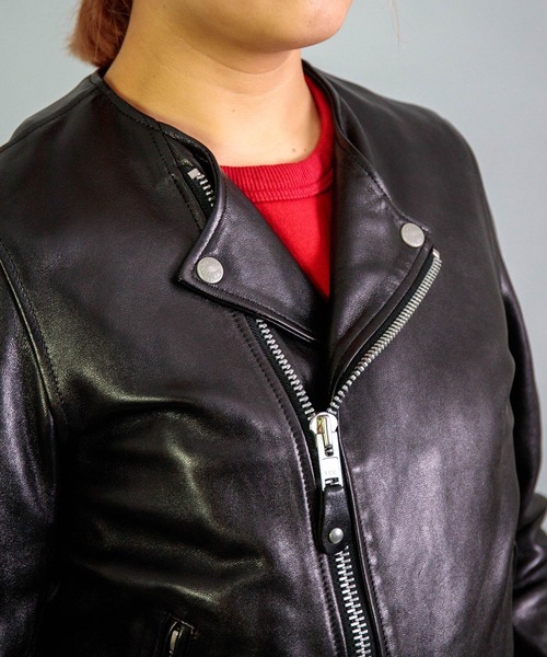 OMNIGOD womens / オムニゴッド] ラムレザー ライダースジャケット