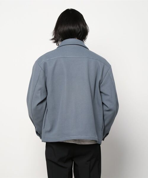 セール】fake melton fly front zip blouson/フェイクメルトン 比翼