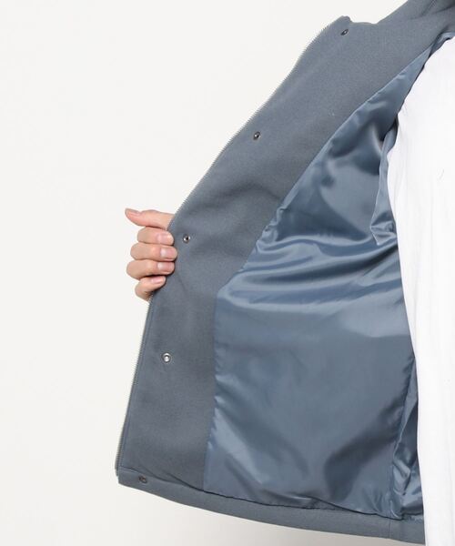 SITRY(シトリー)の「fake melton fly front zip blouson/フェイクメルトン 比翼仕立て ジップブルゾン(ブルゾン・メンズ・サックスブルー/ブラック/ベージュ/グレイッシュベージュ・L/M/XL)」の7枚目の写真