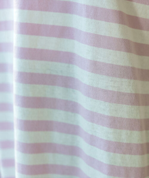 BeAMS DOT(ビームスドット)の「【WEB限定】BeAMS DOT / キャンディスリーブ ボーダーTシャツ(Tシャツ/カットソー・レディース・ライトグリーン/ピンク/ベージュ・ONE SIZE)」の18枚目の写真
