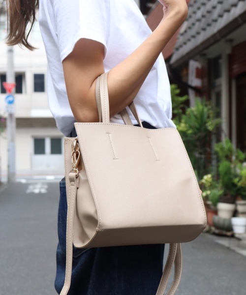 E.TOKYO（イートーキョー）の「E.TOKYO /がま口2WAYBAG [ミルラ] (331908)（ショルダーバッグ・レディース・ホワイト/ブラック/ベージュ/ブラウン/ブラック系その他/ブラウン系その他・FREE）」の6枚目の写真