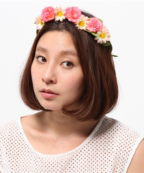 WEGO(ウィゴー)の「WEGO/フラワークラウン(カチューシャ・レディース・ホワイト/イエロー/ピンク・FREE)」の3枚目の写真
