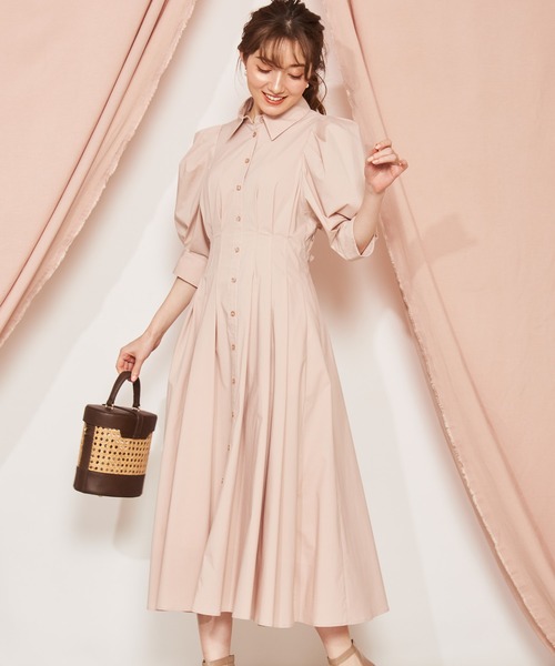 NOELA(ノエラ)の「ボリュームスリーブシャツワンピ(ワンピース・レディース・ライトグリーン/イエロー/オレンジ・M/S)」の13枚目の写真
