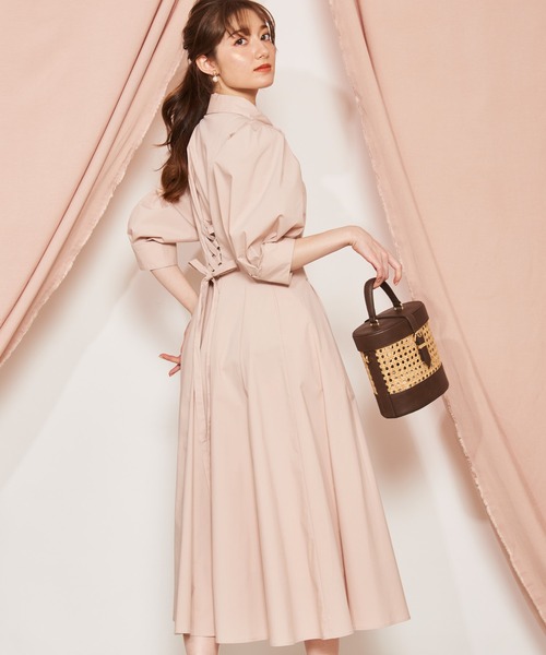NOELA(ノエラ)の「ボリュームスリーブシャツワンピ(ワンピース・レディース・ライトグリーン/イエロー/オレンジ・M/S)」の14枚目の写真