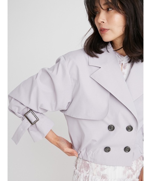 【snidel】美品 ショートトレンチ ジャケット SNIDEL（スナイデル）の「ショートトレンチジャケット（トレンチ