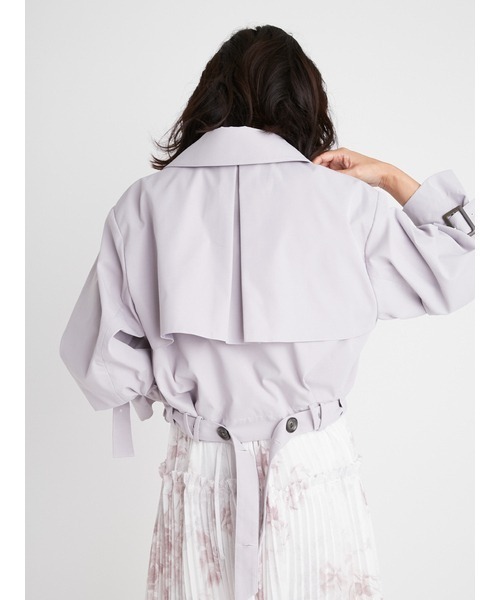 SNIDEL（スナイデル）の「ショートトレンチジャケット（トレンチコート・レディース・ベージュ/アイボリー/ラベンダー・FREE）」の14枚目の写真