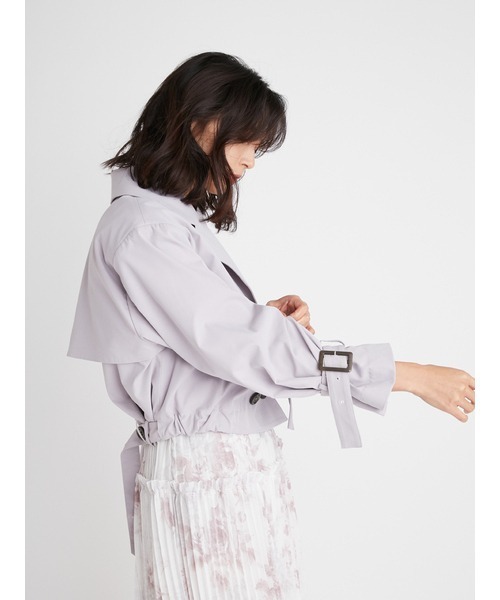 SNIDEL（スナイデル）の「ショートトレンチジャケット（トレンチコート・レディース・ベージュ/アイボリー/ラベンダー・FREE）」の15枚目の写真