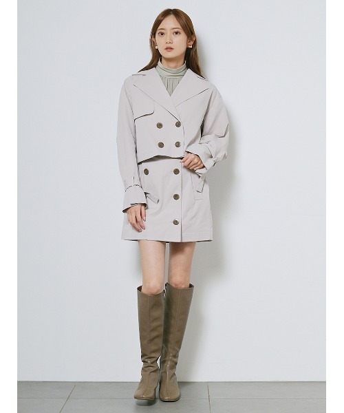 【snidel】美品 ショートトレンチ ジャケット SNIDEL（スナイデル）の「ショートトレンチジャケット（トレンチ