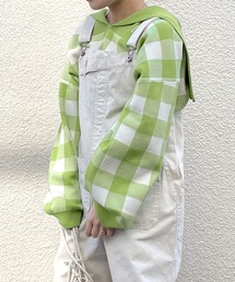 w closet | 【2022S/S】ギンガムジャガードセーラー襟付きプルオーバー(ニット/セーター)