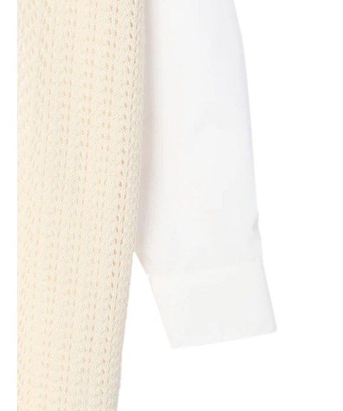 earth music&ecology（アースミュージックアンドエコロジー）の「SET2点透かし編ニットジレ＋シャツワンピース＊（ワンピース・レディース・ブラック/オフホワイト/カーキ・FREE）」の18枚目の写真