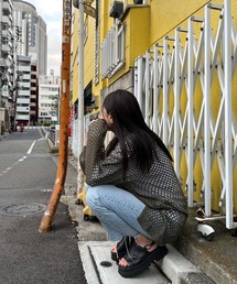 ＪＵＧＬＡＮＳ | ☆ 【CHIGNON】メッシュ編スリットプルオーバー　9121-072(Tシャツ/カットソー)