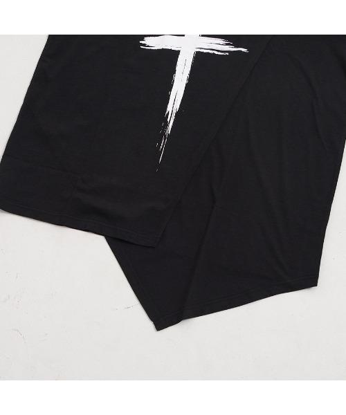 CIVARIZE（シヴァーライズ）の「『CIVARIZE/シヴァーライズ』レイヤード切り替えクロスロンT（Tシャツ/カットソー・メンズ・ブラック/ホワイト・FREE）」の14枚目の写真