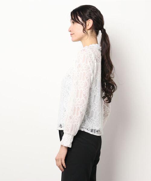 セール】立ち襟 レース 長袖 ブラウス（シャツ/ブラウス）｜Lace