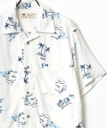 レーヨン オープンカラー アロハシャツ/総柄シャツ