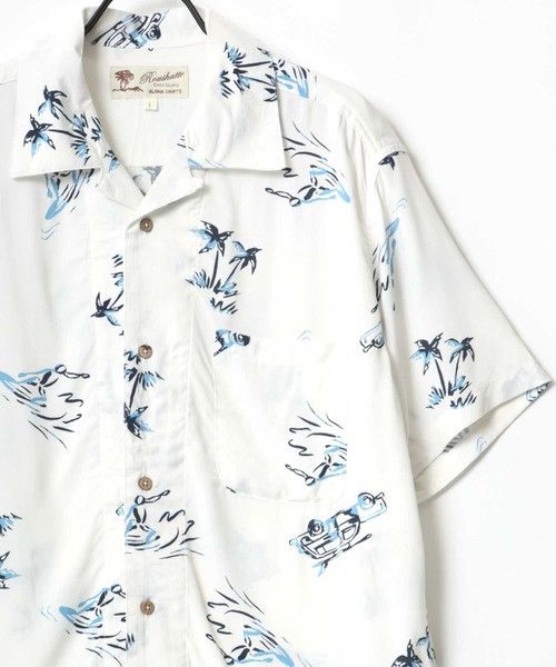Lazar(ラザル)の「レーヨン オープンカラー アロハシャツ/総柄シャツ(シャツ/ブラウス・メンズ・ホワイト系その他/ブラック系その他/グリーン系その他/レッド系その他/ホワイト系その他2/ホワイト系その他3/ホワイト系その他4/ホワイト系その他5/ホワイト系その他6/ブラック系その他2/ブラック系その他3/ブラック系その他4/ブラック系その他5/ベージュ系その他2/ベージュ系その他3/グリーン系その他2/ブルー系その他2/ブルー系その他3/ブルー系その他4/ブルー系その他5/ブルー系その他6・LL/S/M/L)」の4枚目の写真