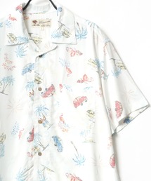 レーヨン オープンカラー アロハシャツ/総柄シャツ