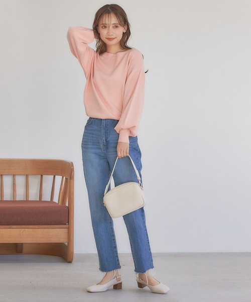 mysty woman（ミスティウーマン）の「太ベルトショルダーバッグ 273227（ショルダーバッグ・レディース・アイボリー/ブラック/ピンク・FREE）」の6枚目の写真