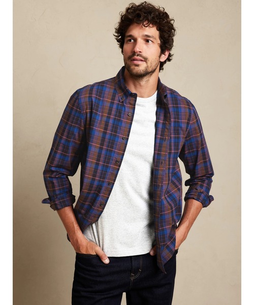 BANANA REPUBLIC FACTORY STORE（バナナリパブリック ファクトリーストア）の「BANANA REPUBLIC FACTORY STORE　　アンタックシャツ（シャツ/ブラウス・メンズ・ブラウン/オレンジ/ホワイト/ホワイト系その他/イエロー系その他/イエロー/ブルー/マルチ/ホワイト系その他2/ネイビー/ピンク/ブルー系その他/ブラック/ブルー系その他2/ブラック系その他/レッド/ブルー系その他3/ブラウン系その他2/その他/ブラウン系その他/ブルー系その他4/グレー/レッド系その他/ブラック系その他2/ブルー系その他5/オリーブ/ブルー系その他6/ストライプ/ブラック系その他3/その他1/アイボリー/ブラウン系その他3/チェック/パープル系その他/ホワイト系その他3・XL/L/M/S）」の12枚目の写真