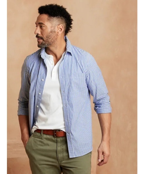 BANANA REPUBLIC FACTORY STORE（バナナリパブリック ファクトリーストア）の「BANANA REPUBLIC FACTORY STORE　　アンタックシャツ（シャツ/ブラウス・メンズ・ブラウン/オレンジ/ホワイト/ホワイト系その他/イエロー系その他/イエロー/ブルー/マルチ/ホワイト系その他2/ネイビー/ピンク/ブルー系その他/ブラック/ブルー系その他2/ブラック系その他/レッド/ブルー系その他3/ブラウン系その他2/その他/ブラウン系その他/ブルー系その他4/グレー/レッド系その他/ブラック系その他2/ブルー系その他5/オリーブ/ブルー系その他6/ストライプ/ブラック系その他3/その他1/アイボリー/ブラウン系その他3/チェック/パープル系その他/ホワイト系その他3・XL/L/M/S）」の17枚目の写真