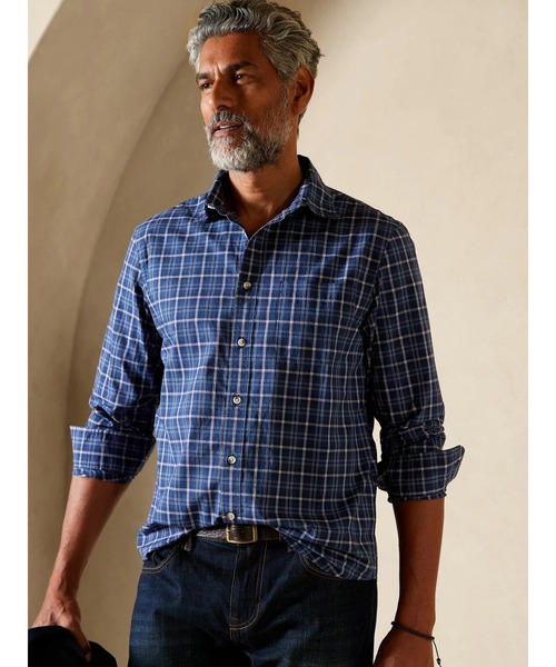 BANANA REPUBLIC FACTORY STORE（バナナリパブリック ファクトリーストア）の「BANANA REPUBLIC FACTORY STORE　　アンタックシャツ（シャツ/ブラウス・メンズ・ブラウン/オレンジ/ホワイト/ホワイト系その他/イエロー系その他/イエロー/ブルー/マルチ/ホワイト系その他2/ネイビー/ピンク/ブルー系その他/ブラック/ブルー系その他2/ブラック系その他/レッド/ブルー系その他3/ブラウン系その他2/その他/ブラウン系その他/ブルー系その他4/グレー/レッド系その他/ブラック系その他2/ブルー系その他5/オリーブ/ブルー系その他6/ストライプ/ブラック系その他3/その他1/アイボリー/ブラウン系その他3/チェック/パープル系その他/ホワイト系その他3・XL/L/M/S）」の13枚目の写真