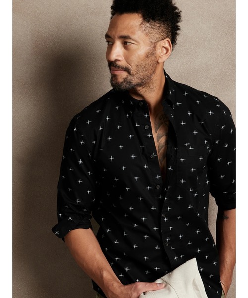 BANANA REPUBLIC FACTORY STORE（バナナリパブリック ファクトリーストア）の「BANANA REPUBLIC FACTORY STORE　　アンタックシャツ（シャツ/ブラウス・メンズ・ブラウン/オレンジ/ホワイト/ホワイト系その他/イエロー系その他/イエロー/ブルー/マルチ/ホワイト系その他2/ネイビー/ピンク/ブルー系その他/ブラック/ブルー系その他2/ブラック系その他/レッド/ブルー系その他3/ブラウン系その他2/その他/ブラウン系その他/ブルー系その他4/グレー/レッド系その他/ブラック系その他2/ブルー系その他5/オリーブ/ブルー系その他6/ストライプ/ブラック系その他3/その他1/アイボリー/ブラウン系その他3/チェック/パープル系その他/ホワイト系その他3・XL/L/M/S）」の6枚目の写真