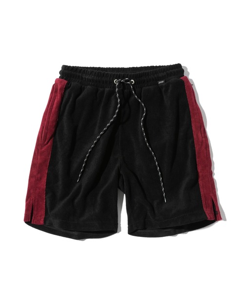 glamb（グラム）の「Old School Pile Shorts / オールドスクールパイルショーツ（その他パンツ・メンズ・パープル/グリーン/ブラック・S/L/M）」の2枚目の写真