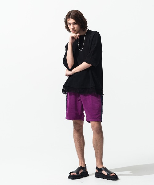 glamb（グラム）の「Old School Pile Shorts / オールドスクールパイルショーツ（その他パンツ・メンズ・パープル/グリーン/ブラック・S/L/M）」の19枚目の写真