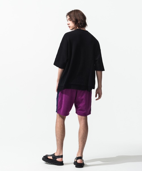 glamb（グラム）の「Old School Pile Shorts / オールドスクールパイルショーツ（その他パンツ・メンズ・パープル/グリーン/ブラック・S/L/M）」の5枚目の写真