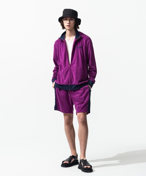 glamb（グラム）の「Old School Pile Shorts / オールドスクールパイルショーツ（その他パンツ・メンズ・パープル/グリーン/ブラック・S/L/M）」の14枚目の写真