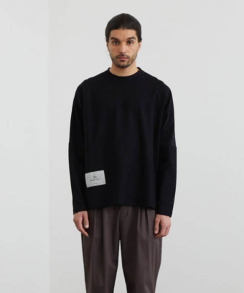 Modern Amusement（モダンアミューズメント）の「ModernAmusement-Platino-/モダンアミューズメント-プラティノ-/ドルマンスリーブロングTシャツ（Tシャツ/カットソー・メンズ・ブラック/グレー・48/50）」の2枚目の写真