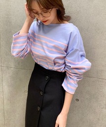 one after another NICE CLAUP | パネルボーダートップス(Tシャツ/カットソー)