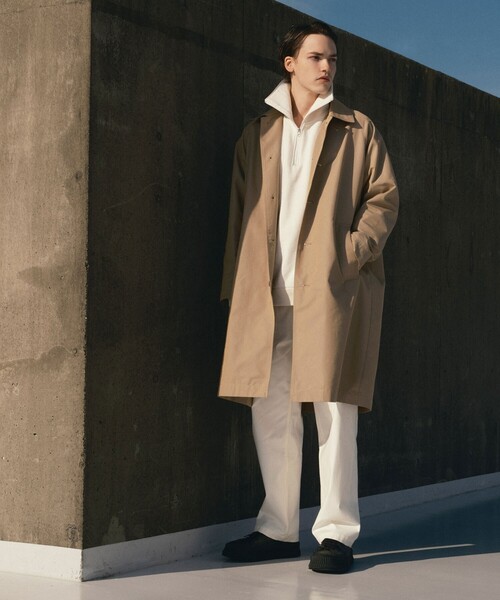 THE SHOP TK （ザ ショップ ティーケー ）の「◆ハーフジップスウェット（スウェット・メンズ・オフホワイト/ライトグレー/ベージュ・02/03）」の4枚目の写真