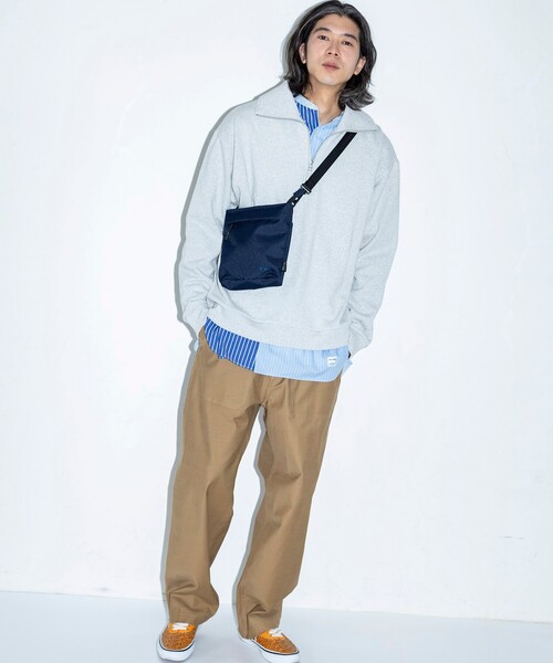 THE SHOP TK （ザ ショップ ティーケー ）の「◆ハーフジップスウェット（スウェット・メンズ・オフホワイト/ライトグレー/ベージュ・02/03）」の8枚目の写真