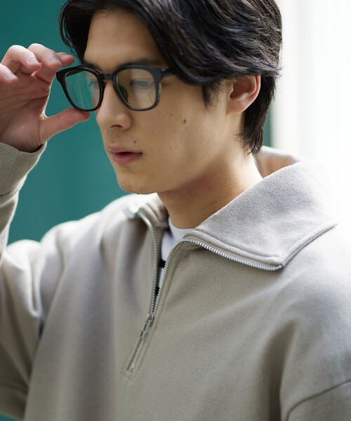 THE SHOP TK （ザ ショップ ティーケー ）の「◆ハーフジップスウェット（スウェット・メンズ・オフホワイト/ライトグレー/ベージュ・02/03）」の10枚目の写真