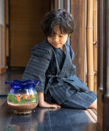 KIMONOMACHI（キモノマチ）の「ボーイズ 甚平 男の子 綿麻甚平 キッズ 甚平（浴衣）」