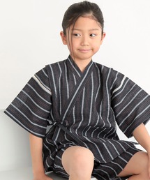 KIMONOMACHI（キモノマチ）の「ボーイズ 甚平 男の子 綿麻甚平 キッズ 甚平（浴衣）」