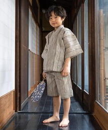 KIMONOMACHI（キモノマチ）の「ボーイズ 甚平 男の子 綿麻甚平 キッズ 甚平　甚兵衛（浴衣）」