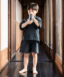 KIMONOMACHI（キモノマチ）の「ボーイズ 甚平 男の子 綿麻甚平 キッズ 甚平　甚兵衛（浴衣）」