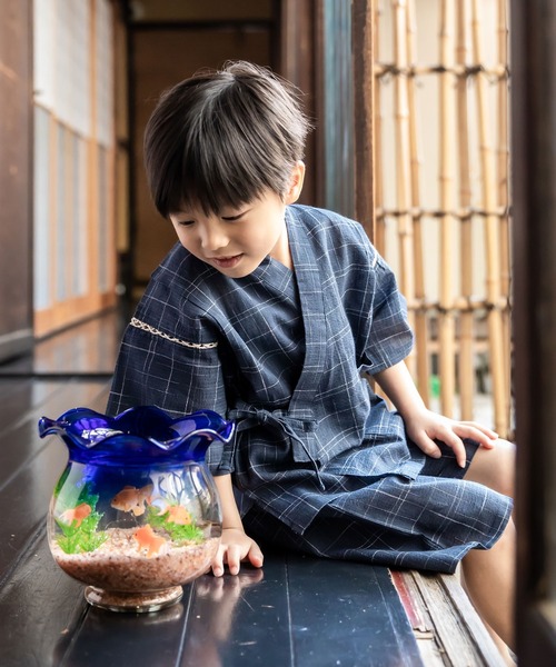 セール】甚平 男の子 綿麻甚平 キッズ 甚平（浴衣）｜KIMONOMACHI 
