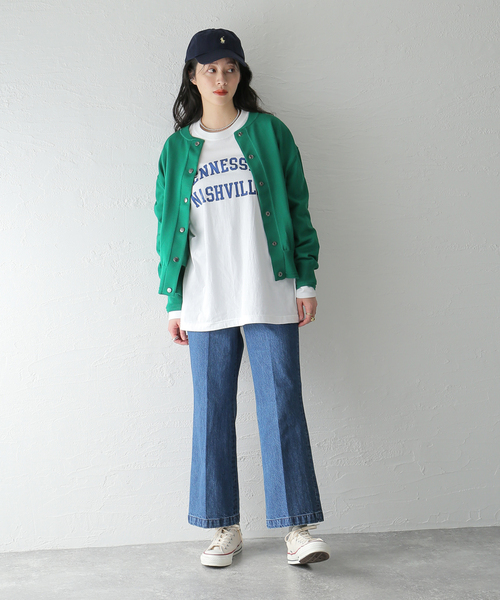 FARAH(ファーラー)の「【FARAH/ファーラー】Flare Pants:デニムパンツ(デニムパンツ・レディース・ネイビー/アイボリー・26/28)」の5枚目の写真