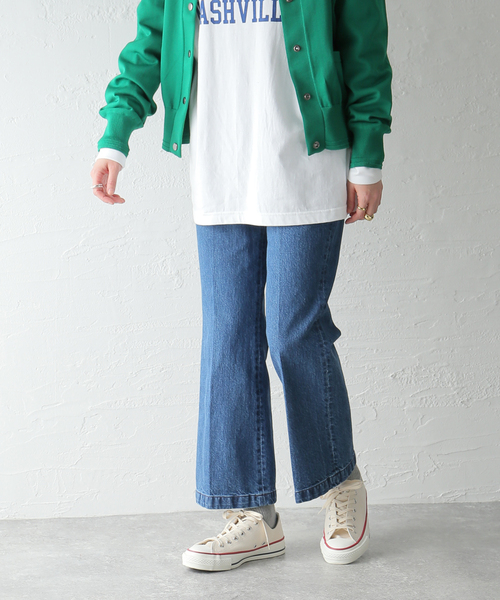 FARAH(ファーラー)の「【FARAH/ファーラー】Flare Pants:デニムパンツ(デニムパンツ・レディース・ネイビー/アイボリー・26/28)」の7枚目の写真