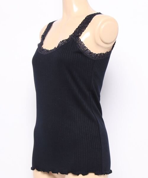 CECIL McBEE(セシルマクビー)の「パターンメッシュタンクトップ(Tシャツ/カットソー・レディース・ベージュ/ネイビー/オフホワイト/ラベンダー・MEDIUM)」の6枚目の写真